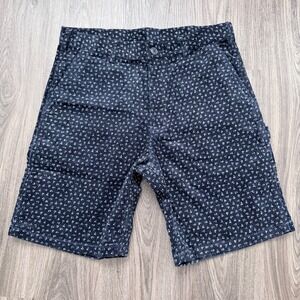 Emotionally Unavailable Shorts Cotton Geometric Print Made in Japan Navy Large